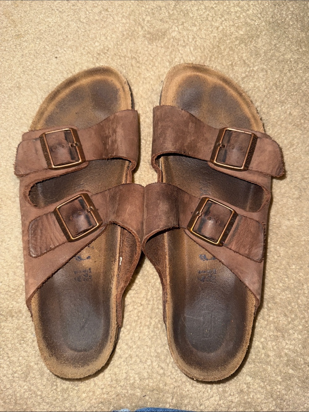 Birkenstock Brown Suede Double Strap Sandals